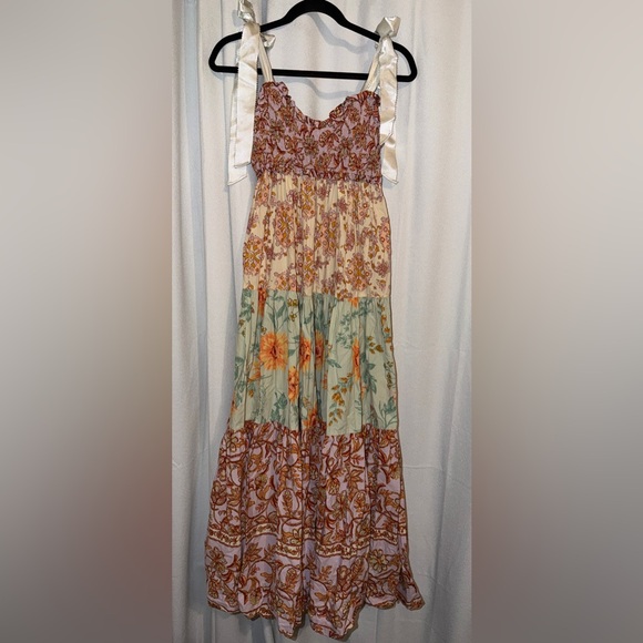 Free People Bluebell Lilac Color Combo Maxi Dress - Picture 3 of 6